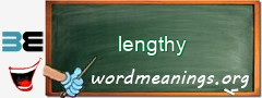 WordMeaning blackboard for lengthy